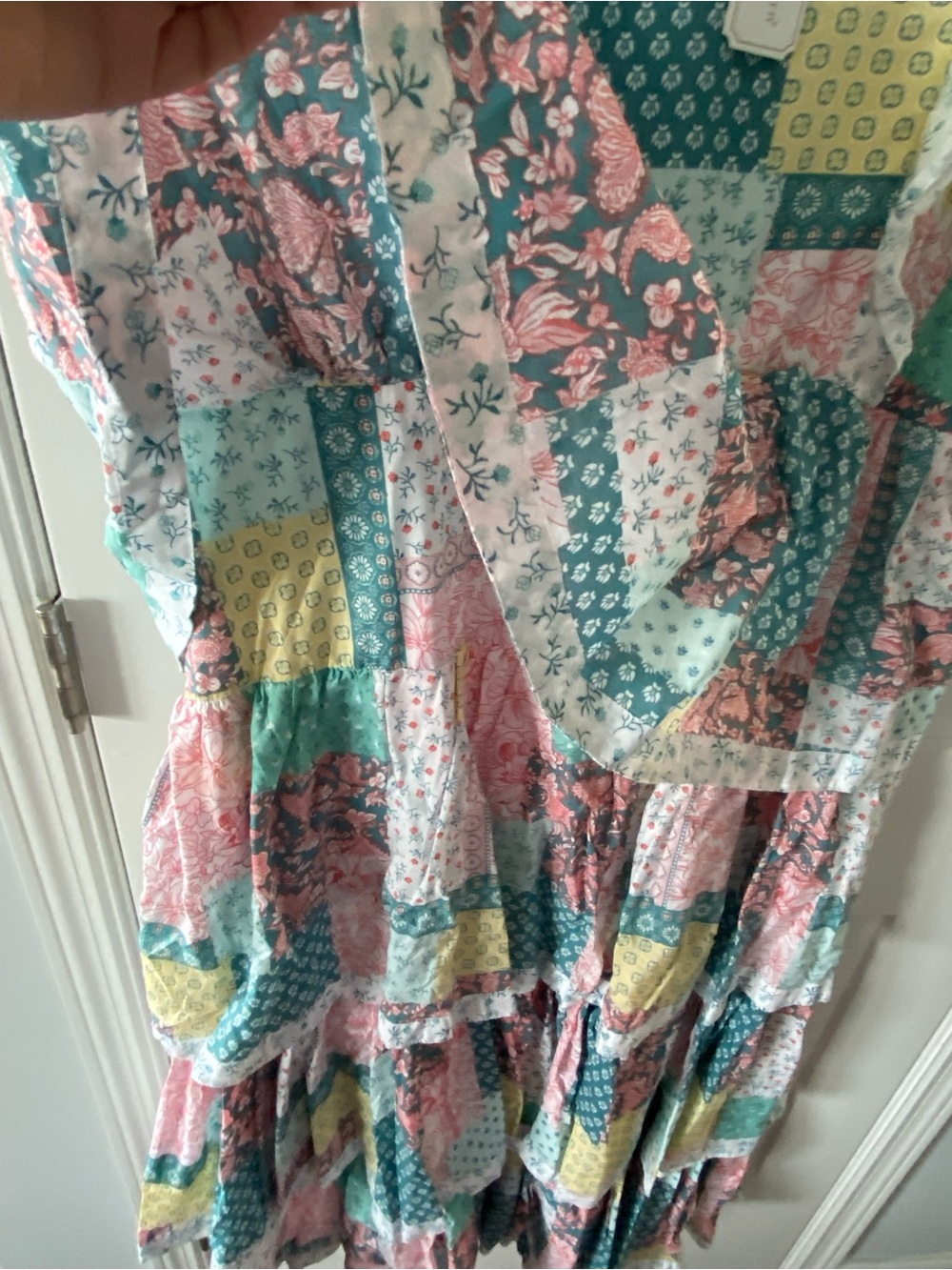 Simply Southern Hailey Quilted Pattern Dresses Pink and Blue Cottagecore NWT - Picture 4 of 10